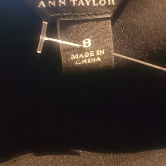 Ann Taylor Black short dress with sheer shoulders - Picture 9 of 9